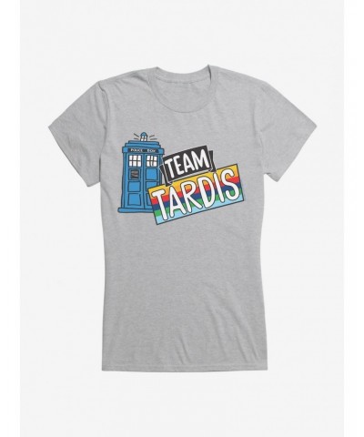 Doctor Who TARDIS Team Rainbow Banner Girls T-Shirt $7.72 T-Shirts