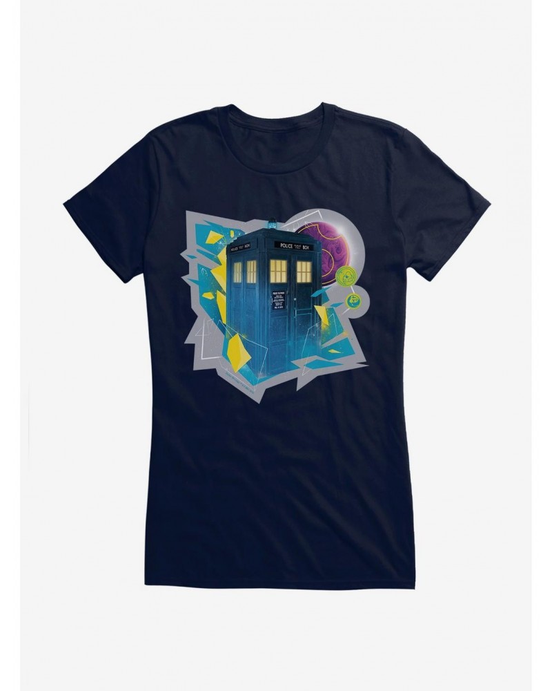 Doctor Who The Thirteenth Doctor Tardis Prism Girls T-Shirt $9.21 T-Shirts