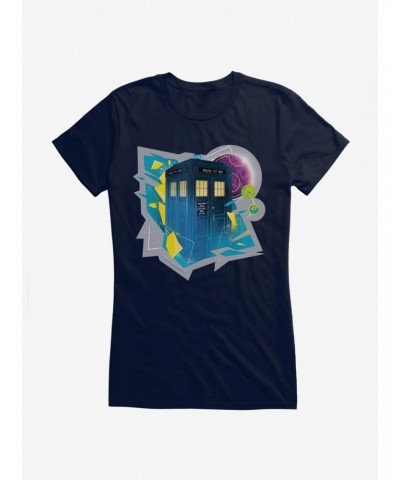 Doctor Who The Thirteenth Doctor Tardis Prism Girls T-Shirt $9.21 T-Shirts