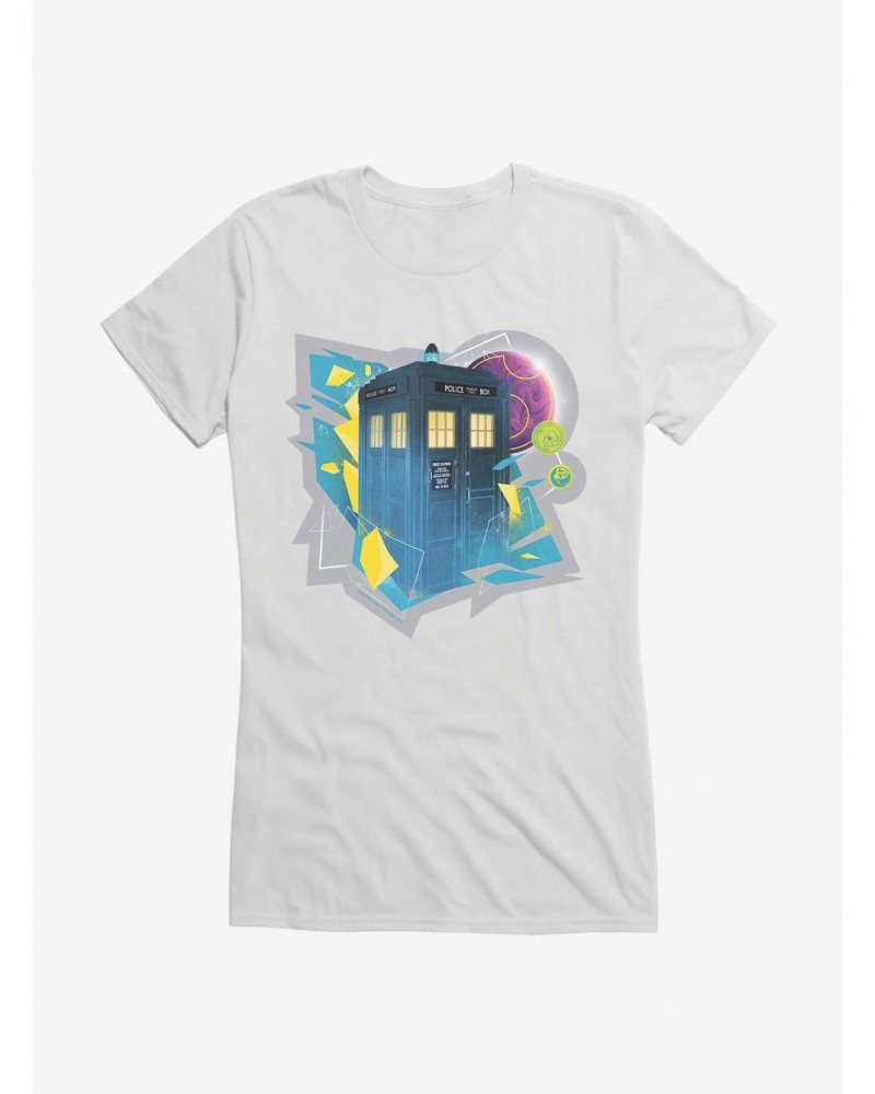 Doctor Who The Thirteenth Doctor Tardis Prism Girls T-Shirt $9.21 T-Shirts