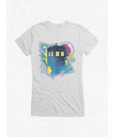 Doctor Who The Thirteenth Doctor Tardis Prism Girls T-Shirt $9.21 T-Shirts